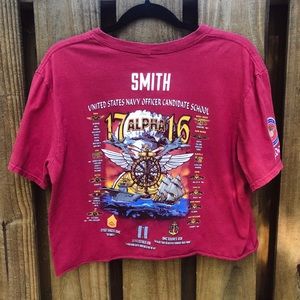 Vintage Military Navy ALPHA 1716 Crop Tee